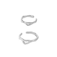 Earring Cuff and Wraps, 925 Sterling Silver, irregular, plated & for woman & hollow 