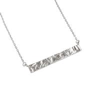 Sterling Silver Jewelry Necklace, 925 Sterling Silver, with 1.96inch extender chain, Rectangle, plated, Korean style & oval chain & for woman 1.4mm Approx 15.9 Inch 