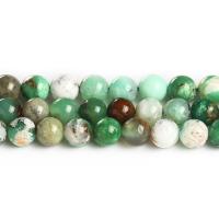 Australien Jade Perle, rund, poliert, verschiedene Größen vorhanden, grün, Länge:ca. 14.57 ZollInch, verkauft von Strang