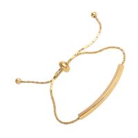 Stainless Steel Charm Bracelet, gold color plated, for woman Approx 7.5 Inch 