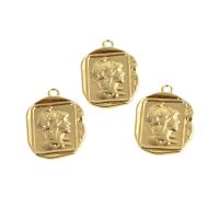 Brass Jewelry Pendants, real gold plated, DIY, golden 