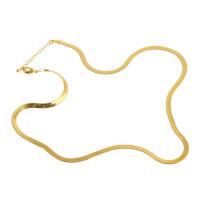 metal Cadena para collar, chapado en oro real, unisexo, dorado, 4x1mm, longitud:45 cm, Vendido por UD