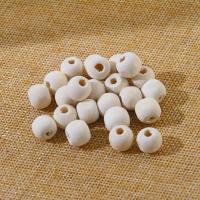 Gefärbtes Holz Perlen, rund, Spritzlackierung, großes Loch, keine, 10mm, Bohrung:ca. 4mm, 2200PCs/Tasche, verkauft von Tasche