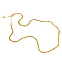 metal Cadena para collar, chapado en oro real, unisexo, dorado, 3mm, longitud:45 cm, Vendido por UD