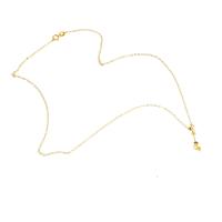 metal Cadena para collar, chapado en oro real, unisexo, dorado, 1x1mm, longitud:45 cm, Vendido por UD
