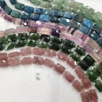 Perles de pierre gemme mixte, Pierre naturelle, rectangle, DIY & facettes, plus de couleurs à choisir cm Vendu par brin