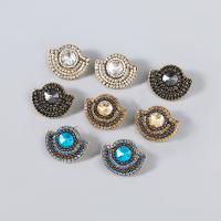 Zinc Alloy Rhinestone Stud Earring, with acrylic rhinestone, fashion jewelry & for woman & with rhinestone 