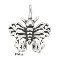 Sterling Silver Animal Pendants, 925 Sterling Silver, Butterfly Approx 3.5mm 
