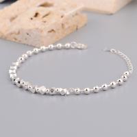 Латунь цепи ожерелье, плакирован серебром, Женский, длина:Приблизительно 8.66 дюймовый, продается PC