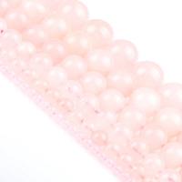 Natürliche Rosenquarz Perlen, rund, poliert, DIY, Rosa, Länge:39 cm, verkauft von Strang