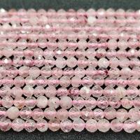 Natürliche Rosenquarz Perlen, rund, poliert, DIY & facettierte, Rosa, Länge:39 cm, verkauft von Strang