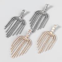 Zinc Alloy Rhinestone Drop Earring, fashion jewelry & for woman & with rhinestone 