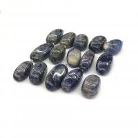 Sodalite Pendants, with Iron, Nuggets, polished, blue, 17-24mm 