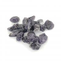 Amethyst Pendant February Birthstone , with Iron, Nuggets, polished, purple, 17-24mm 