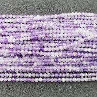 Natürliche Amethyst Perlen, rund, poliert, DIY & facettierte, violett, Länge:38 cm, verkauft von Strang