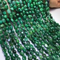 Jaspis Stein Perlen, Unregelmäßige, DIY, grün, 8mm, Länge:38 cm, verkauft von Strang
