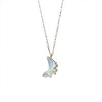 Titanium Steel Jewelry Necklace, with Lampwork, fashion jewelry & with rhinestone cm 