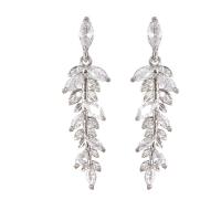 Cubic Zircon (CZ) Drop Earring, Zinc Alloy, plated, micro pave cubic zirconia & for woman 52mm 