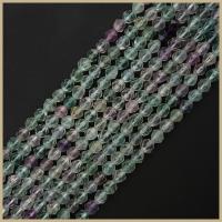Fluorite Beads, Natural Fluorite, Round, polished, Star Cut Faceted & DIY, mixed colors, 8mm cm 