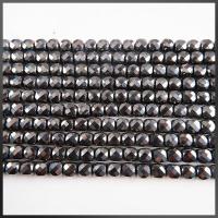 Titan+Magnet Perle, Würfel, poliert, DIY & facettierte, schwarz, 4mm, Länge:38 cm, verkauft von Strang