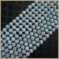 Aquamarin Perlen, rund, poliert, DIY & facettierte, blau, 8mm, Länge:38 cm, verkauft von Strang