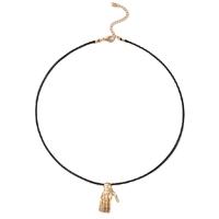 Zinc Alloy Necklace, with Polyester Cord, Hand, Unisex .2 cm 