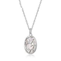 Sterling Silver Pendants, 925 Sterling Silver, with White Shell, for woman, mixed colors 