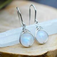 Acrylic Drop Earring, Brass, with Acrylic, for woman, white, 31mm 