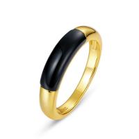 Стерлингового серебра кольцо, 925 пробы, с Черный агат, Другое покрытие, Женский, разноцветный продается PC