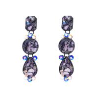 Zinc Alloy Rhinestone Drop Earring, fashion jewelry & for woman & with rhinestone 