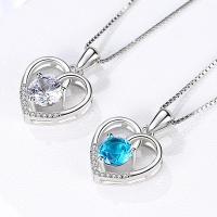 Sterling Silver Rhinestone Pendants, 925 Sterling Silver, plated, fashion jewelry & for woman & with cubic zirconia 