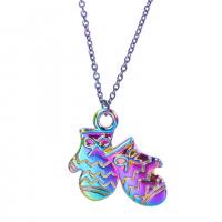 Zinc Alloy Christmas Pendants, Christmas Glove, colorful plated, fashion jewelry, multi-colored cm 