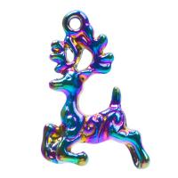 Zinc Alloy Christmas Pendants, Christmas Reindeer, colorful plated, fashion jewelry, multi-colored cm 