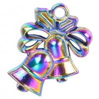 Zinc Alloy Christmas Pendants, Christmas Bell, colorful plated, fashion jewelry, multi-colored cm 
