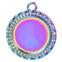 Zinc Alloy Pendant Cabochon Setting, colorful plated, fashion jewelry, multi-colored cm 