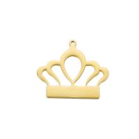 Stainless Steel Crown Pendant, plated, fashion jewelry 