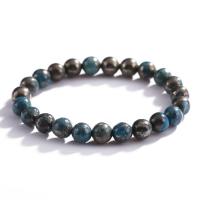 Pyrite bleue bracelet, poli, unisexe, bleu, 8mm Environ 7.24 pouce, Vendu par PC