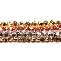 Perles hématite magnétique, Rond, Placage, Surface de coupe de l'étoile, plus de couleurs à choisir, 8mm Environ 14.80 pouce, Environ Vendu par brin
