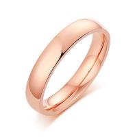 Stainless Steel Finger Ring, rose gold color plated & for woman 