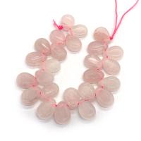 Natürliche Rosenquarz Perlen, Tropfen, DIY, Rosa, 10x14mm, Länge:38 cm, verkauft von Strang