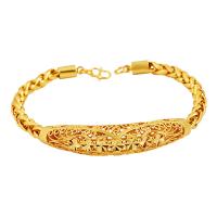 Bracelets en laiton, Placage de couleur d'or, bijoux de mode, doré, Vendu par PC