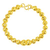 Brass Bracelets, Heart, gold color plated, fashion jewelry, golden cm 