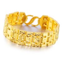 Bracelets en laiton, Placage de couleur d'or, bijoux de mode, doré Vendu par PC
