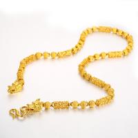 Латунь цепи ожерелье, плакирован золотом, ювелирные изделия моды, Золотой, 60mm, продается PC