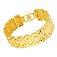 Bracelets en laiton, Placage de couleur d'or, bijoux de mode, doré Vendu par PC