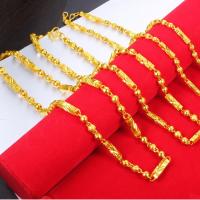 Латунь цепи ожерелье, плакирован золотом, ювелирные изделия моды, Золотой, длина:60 см, продается PC