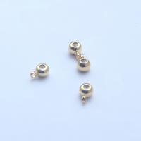 Messing Stopper-Perlen, mit Silikon, 14 K vergoldet, DIY & verschiedene Größen vorhanden, verkauft von PC