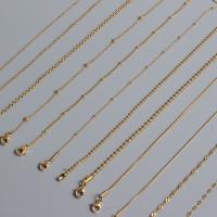 Titanium Steel Necklace Chain, gold color plated 