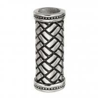 Stainless Steel Tube Beads, Column, polished, blacken Approx 6mm 