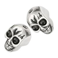 Stainless Steel Beads, Skull, polished Approx 2mm 